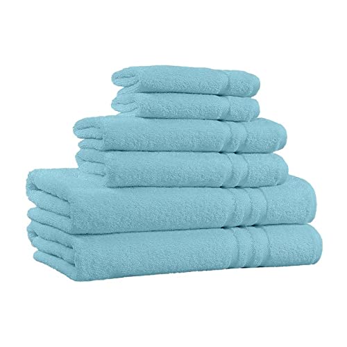Overstock Home Sweet Home 6-Piece 650 GSM Premium Cotton Bath Towel Set in Burgundy - Soft & Absorbent Towels for Spa, Bathroom & Luxury Home Use