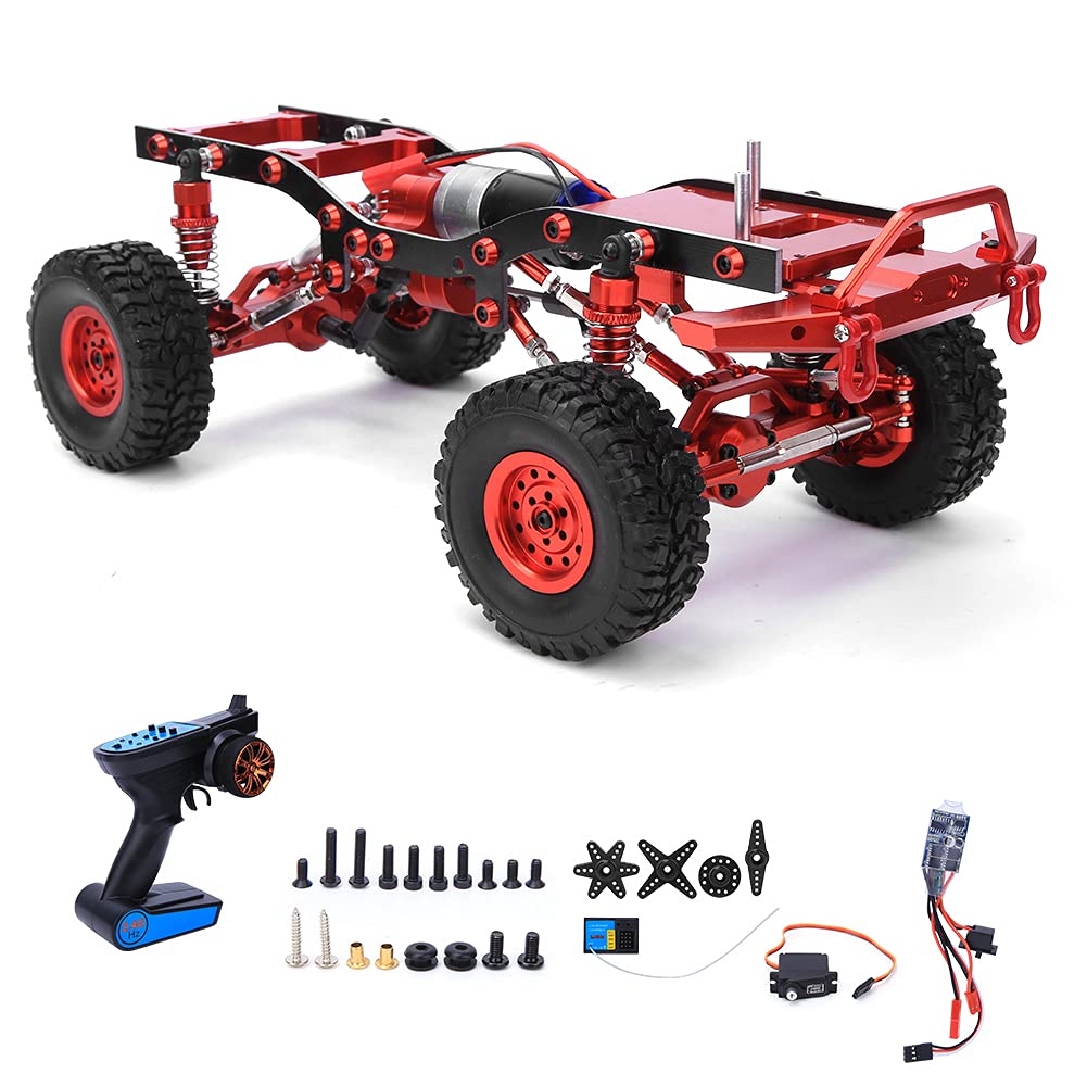 VGEBY 1/16 Scale RC Car Chassis Frame Upgrade Kit with Electronic Components - Compatible with WPL C24 & C14 RC Cars | Perfect for Off-Road Racing & DIY RC Car Modifications
