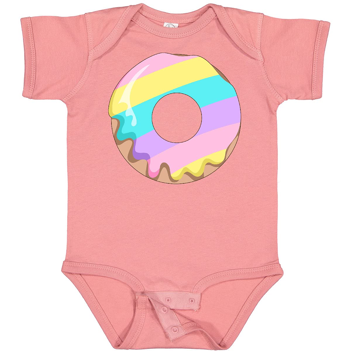 Inktastic Easter Donut with Pastel Rainbow Frosting Baby Bodysuit - Cute Easter Outfit for Infants & Toddlers - Perfect for Easter Photos, Family Gatherings & Spring Celebrations