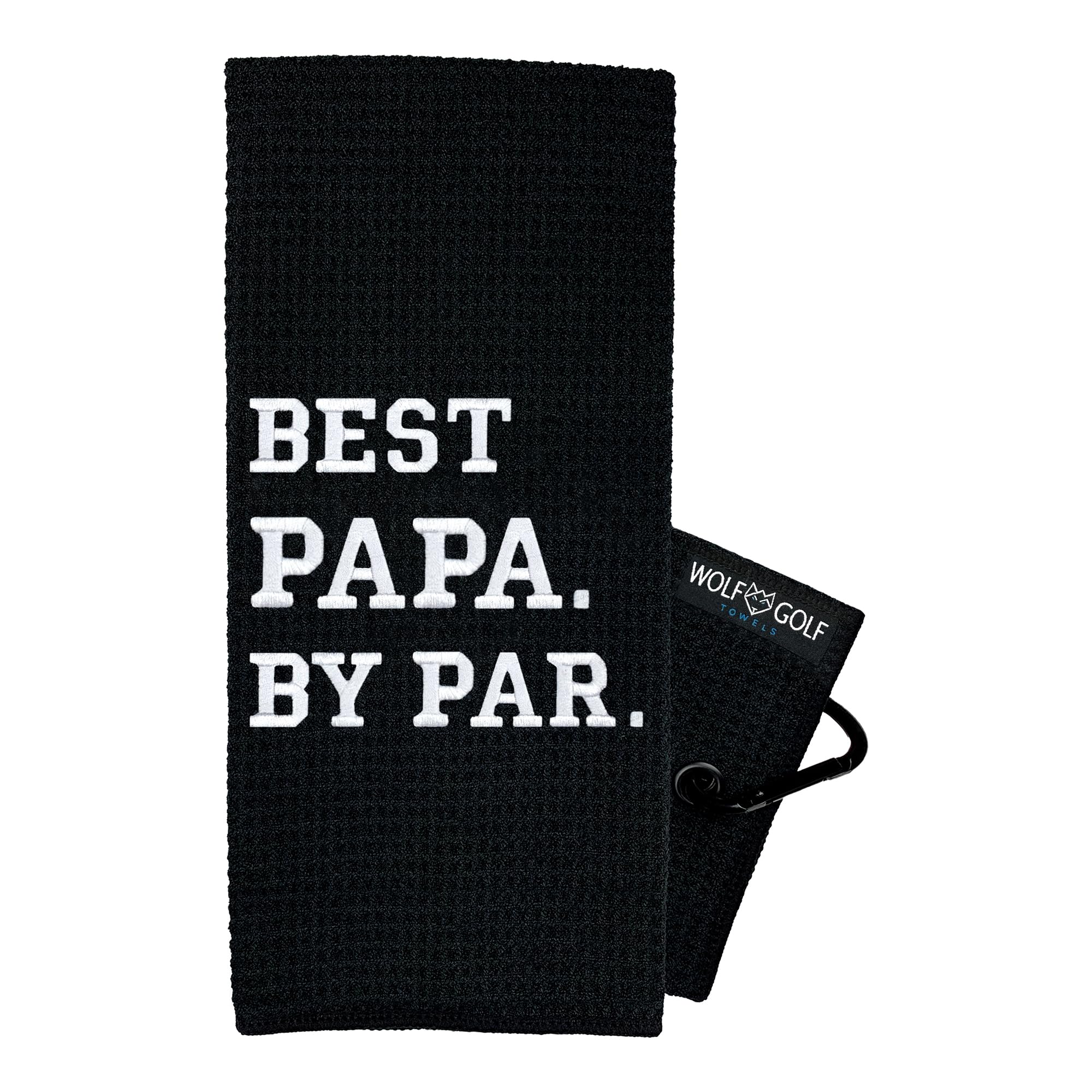 Wolf Golf Towels for Men | Premium Embroidered Funny Golf Accessories | Best Golf Gift for Dad & Golfers | Perfect for Course, Practice & Tournaments