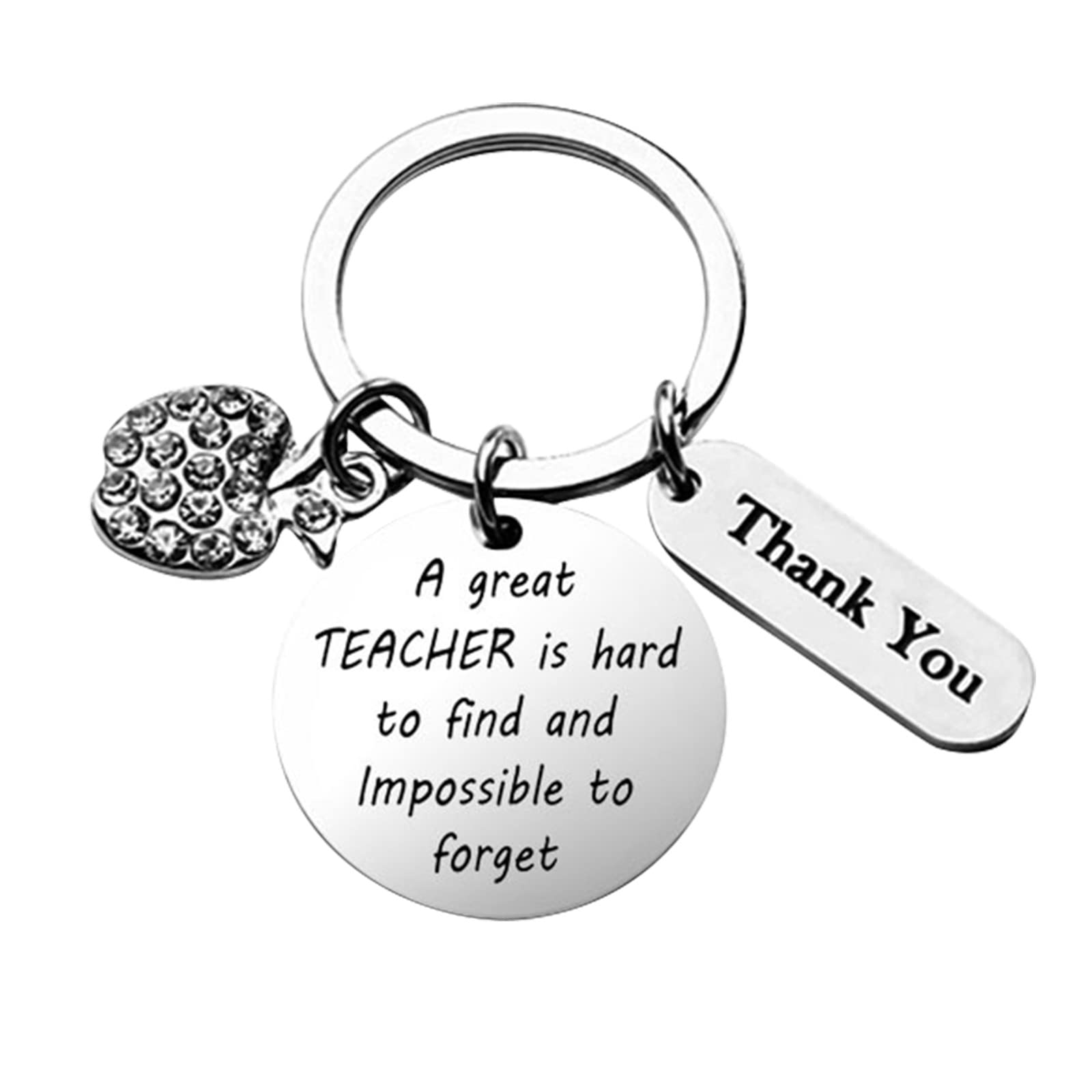 Personalized Teacher Appreciation Keychain Gift - Engraved Thank You Message for Educators, Graduation Gifts for Teachers (Men & Women) - Perfect for End of Year, Retirement, or Student Thank You Presents