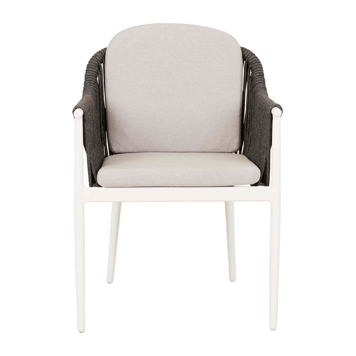 Delphi Modern Dining Armchair - Upholstered Fabric Seat, Sturdy Wooden Legs for Kitchen, Dining Room, and Office Use