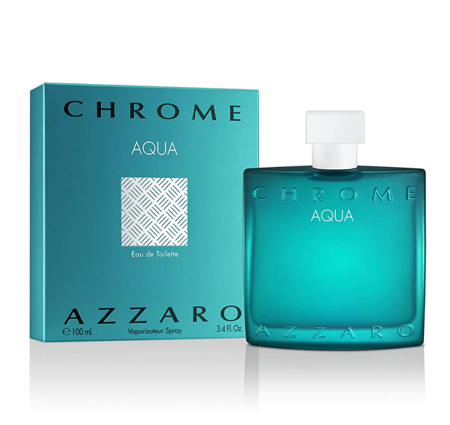 Azzaro Chrome Aqua Men's Eau De Toilette Spray - Fresh Aquatic Cologne for Day & Night Wear, Work & Special Occasions