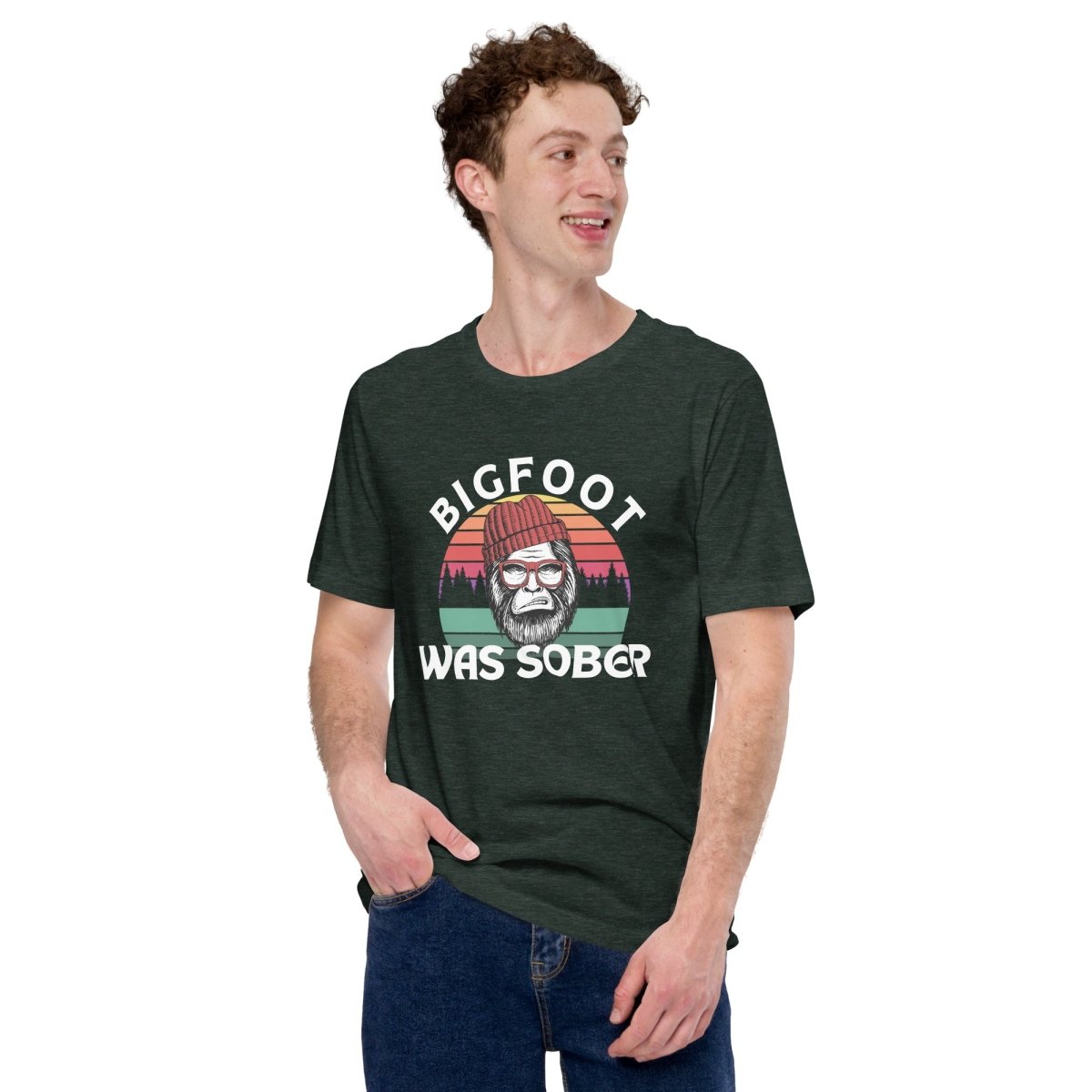 Bigfoot Was Sober! Funny Cryptid Humor Unisex T-Shirt - Perfect for Halloween Costumes, Cryptozoology Fans & Casual Wear