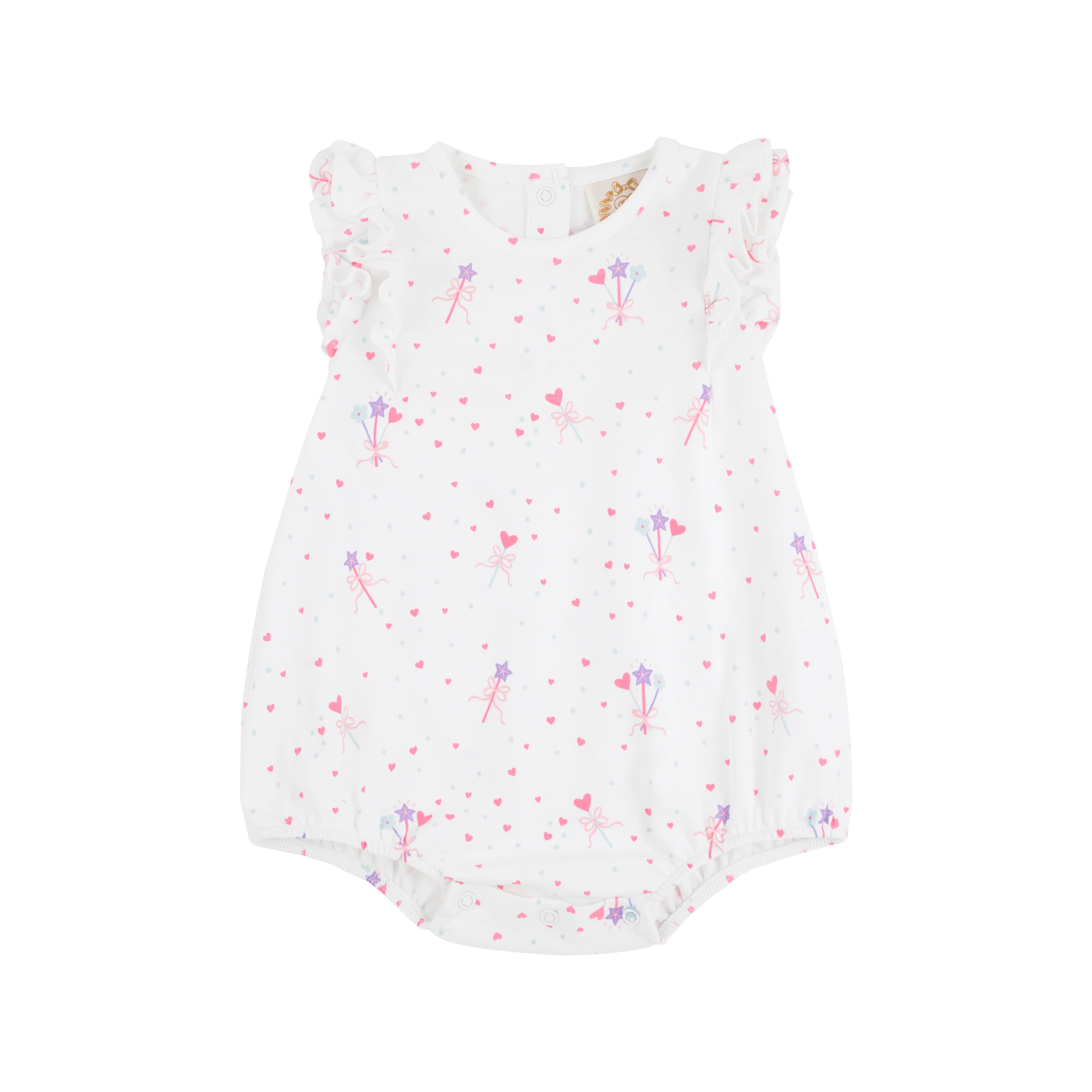 Beaufort Bonnet Ruehling Ruffle Bubble Pima Cotton Baby Hat in Fairy Dust Sprinkles - Soft & Breathable Newborn Headwear for Photoshoots, Outings & Special Occasions