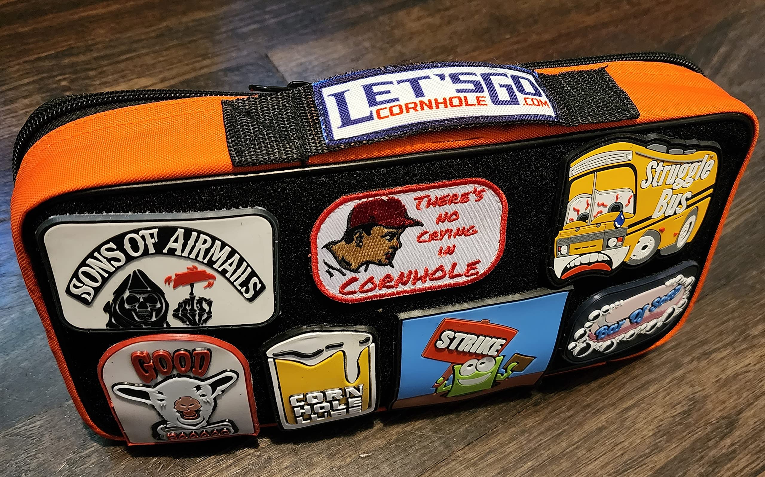 Funny Cornhole Patches for Bean Bags - Premium Hook & Loop Backing - Beer Drinking Achievement Award - Perfect for Backpacks, Hats & Tailgating Parties