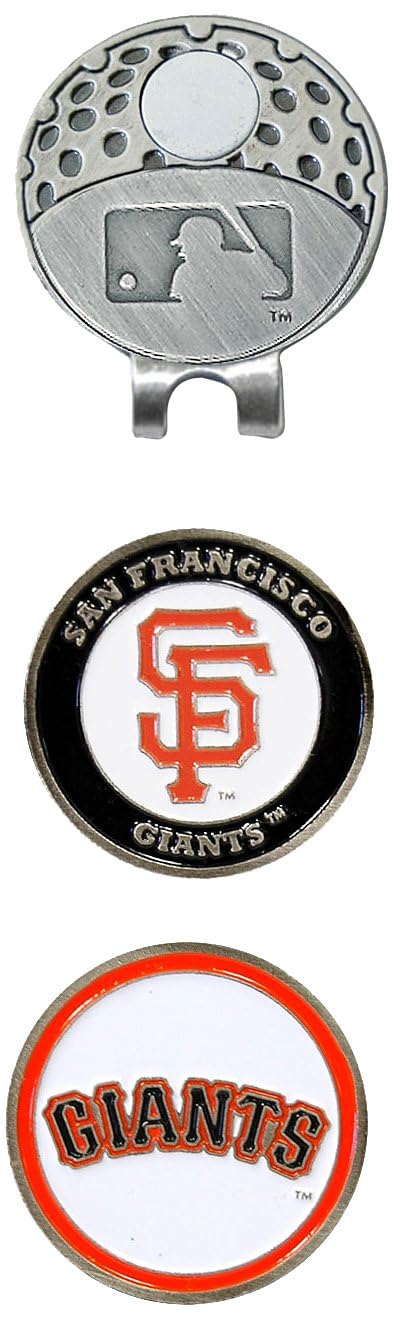 Team Golf MLB Golf Cap Clip with 2 Removable Double-Sided Enamel Magnetic Ball Markers - Easy Hat Attachment for Golfers | Perfect for Golf Courses, Driving Ranges & Outdoor Sports