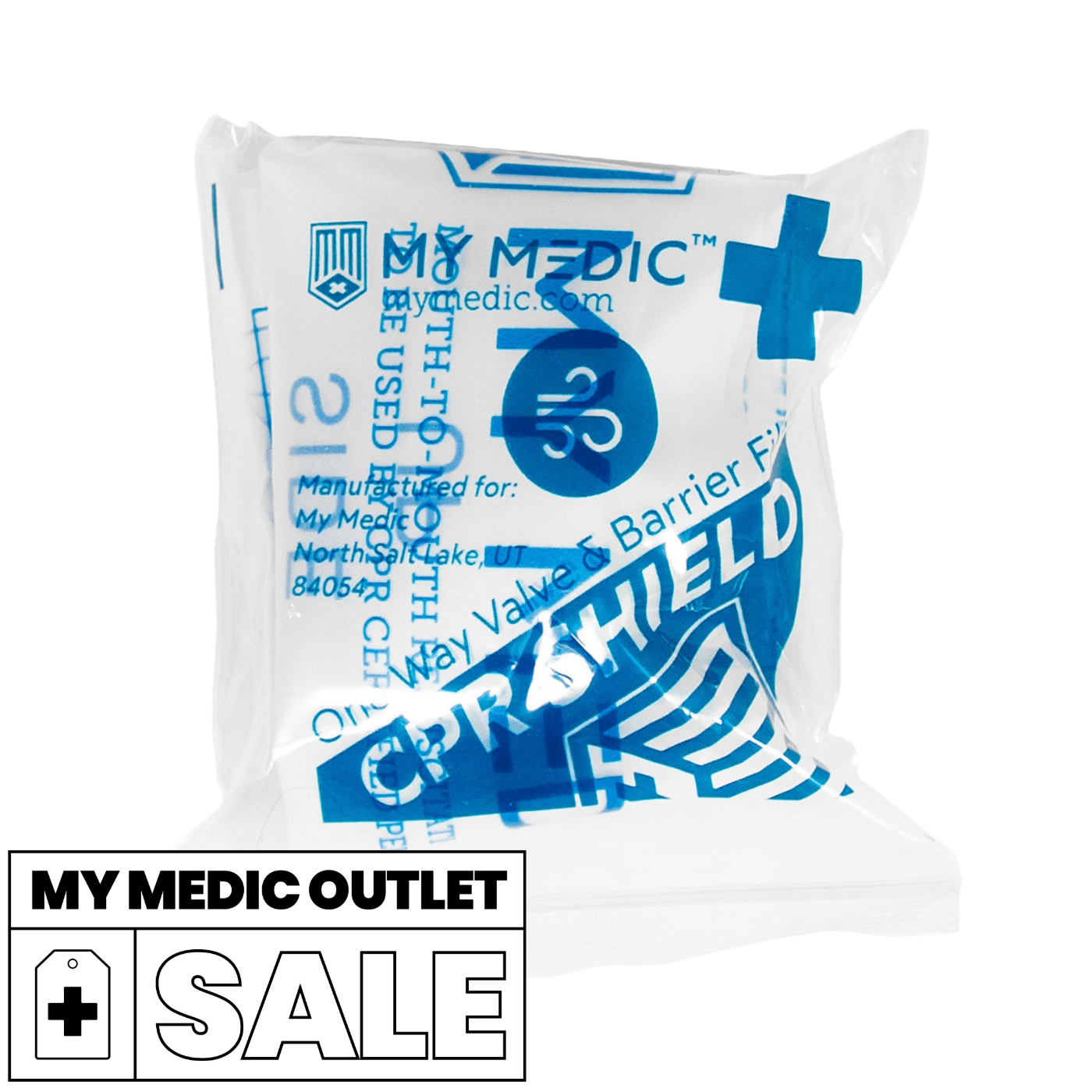 CPR Shield Single - Disposable CPR Face Shield for Emergency Rescue & First Aid - Ideal for First Responders, Lifeguards, and Medical Professionals