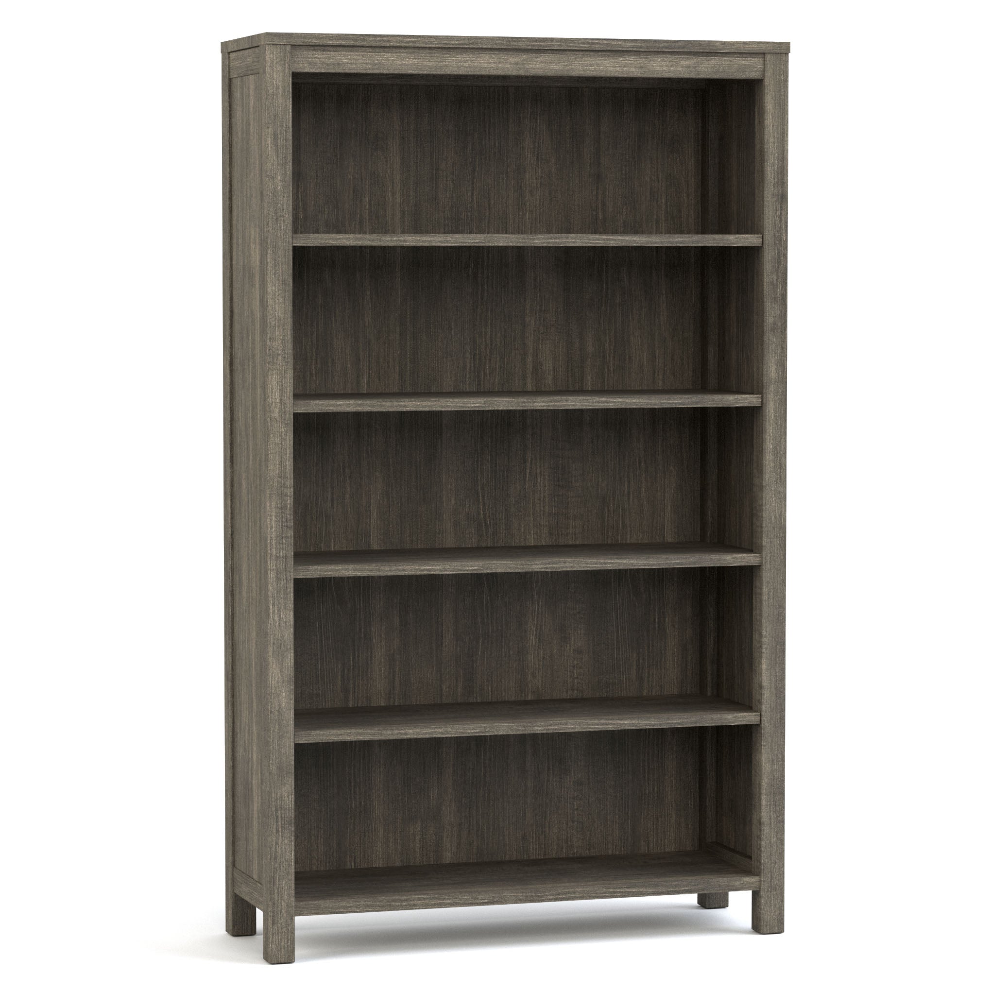 Origins 60 Inch Tall Wooden Bookshelf - 5-Tier Storage Shelf for Living Room, Bedroom, Office & Study - Sturdy Bookcase for Organizing Books, Decor & Essentials
