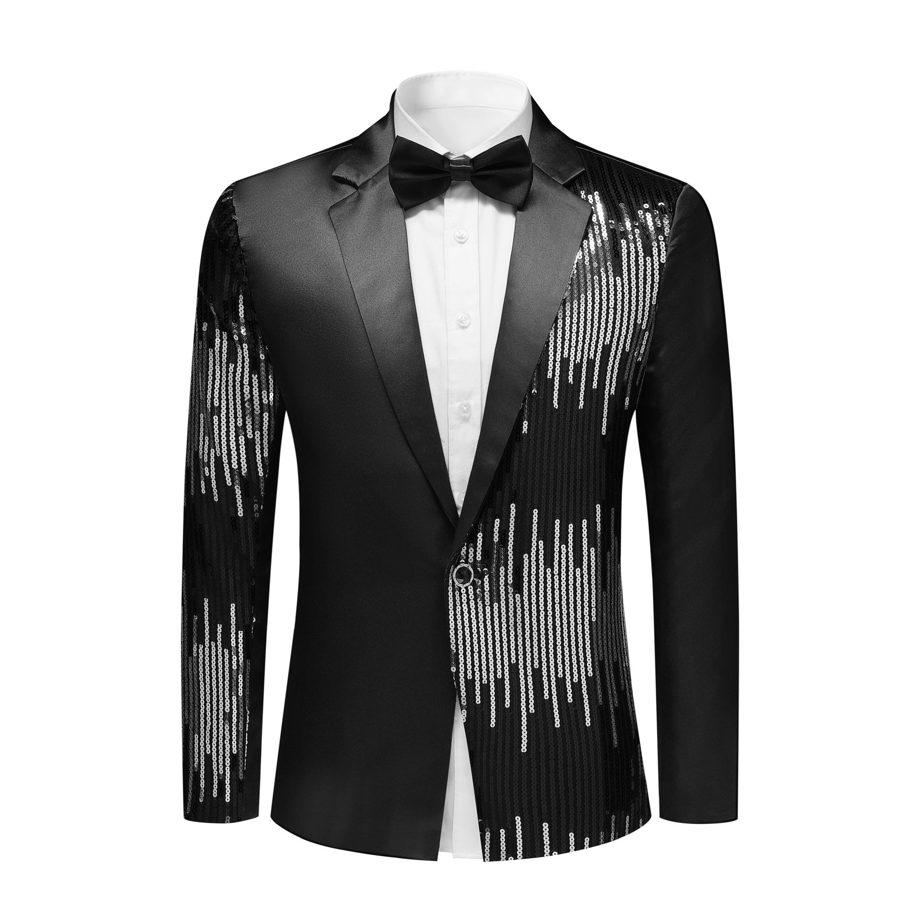 Elegant Black Sequin Blazer for Prom - Sparkling Formal Jacket for Women's Evening Party, Homecoming Dance & Special Occasions