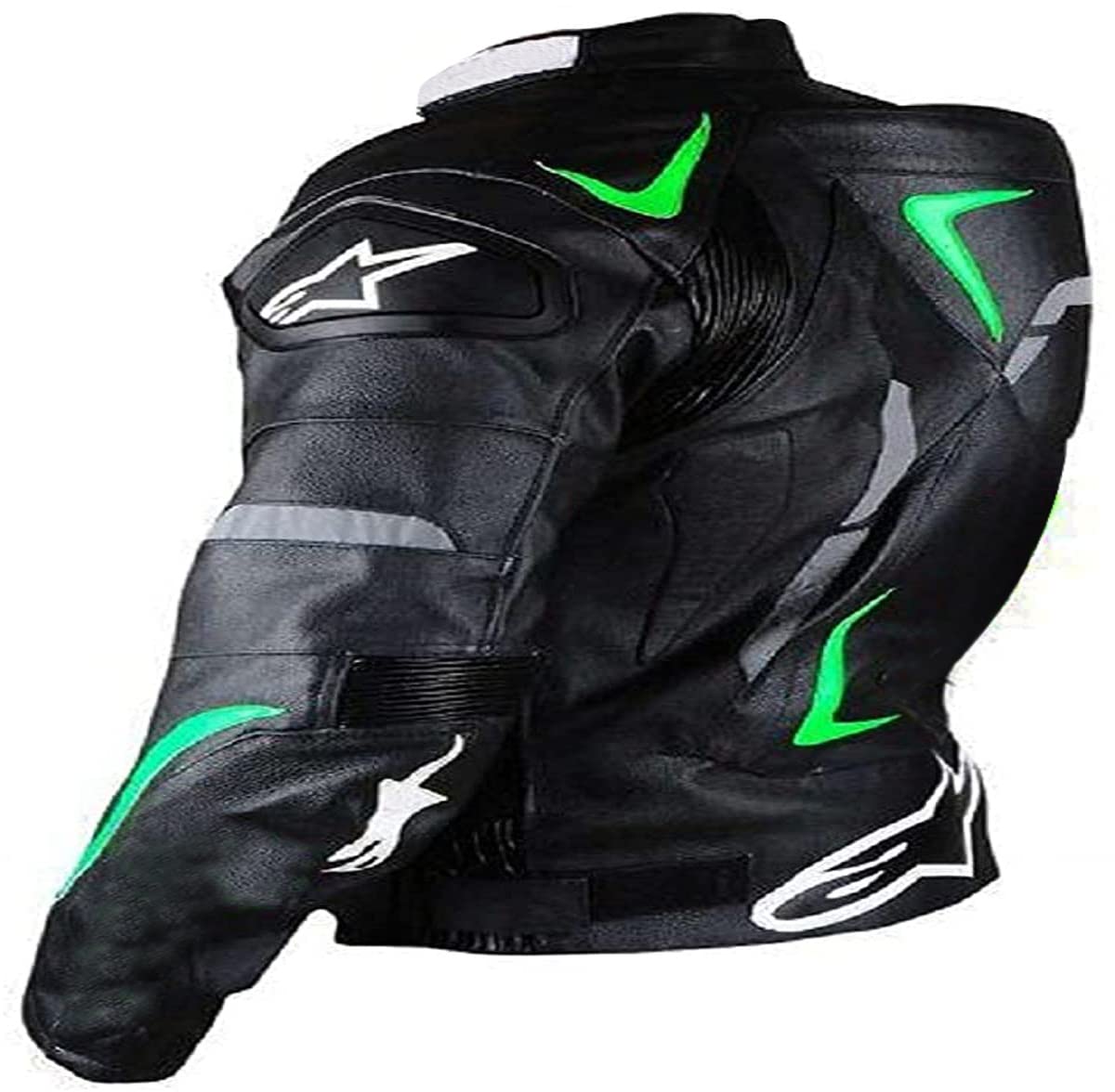 Men's Motorcycle Racing Jacket - Padded Leather Biker Jacket with Armor Protection for Motorcross & Street Riding | Durable & Stylish Riding Gear for Safety & Comfort