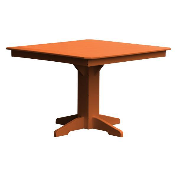 Eco-Friendly Recycled Plastic Square Dining Table - Durable & Sustainable Outdoor/Indoor Use for Patio, Garden, or Kitchen
