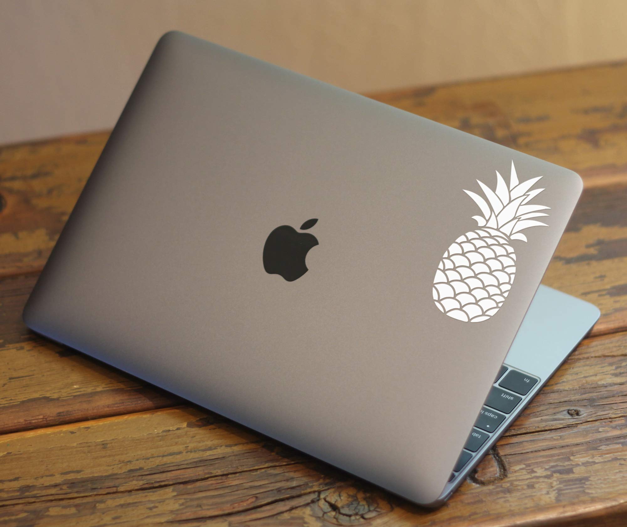 White Pineapple Decal - Versatile Sticker for Car Windows, Phones, Tablets, Laptops - Ideal for Home, Office, and Outdoor Decor