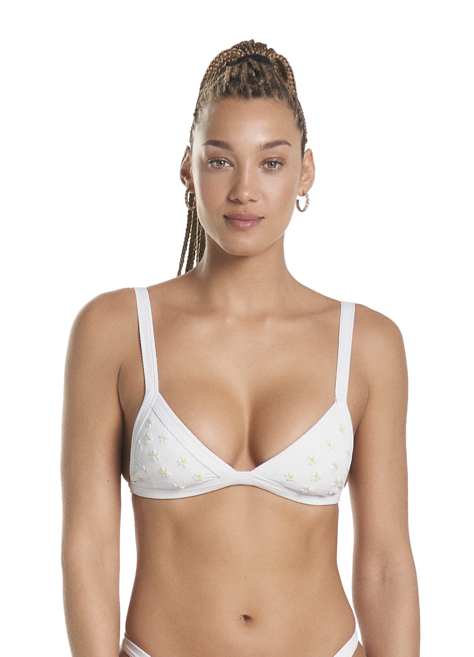 Maaji Women's Fixed Triangle Bikini Top with Removable Soft Cups - Perfect for Swimming, Beach Vacation & Summer Activities