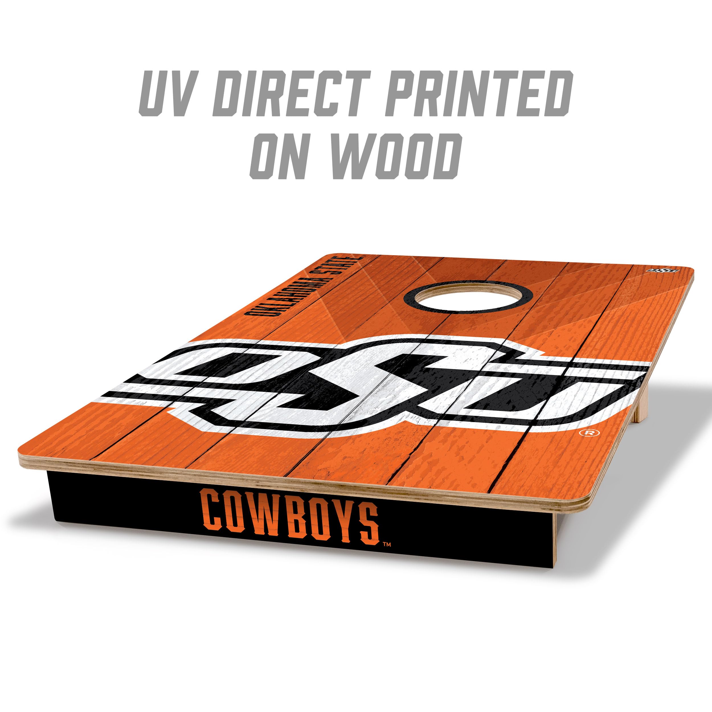 YouTheFan NCAA Oklahoma State Cowboys 2’ x 3’ Cornhole Game Set - Official College Team Logo - Perfect for Tailgating, Backyard Parties & Outdoor Games
