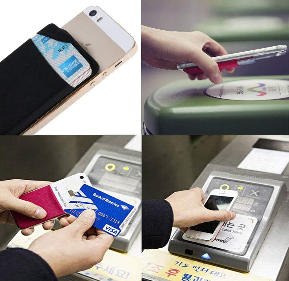 3M Adhesive Stick-On Phone Wallet for Credit Cards & ID – 3 Pack (Black, Black, Grey) – Slim Card Holder for iPhone, Samsung & Most Smartphones – Perfect for Travel, Work & Everyday Use