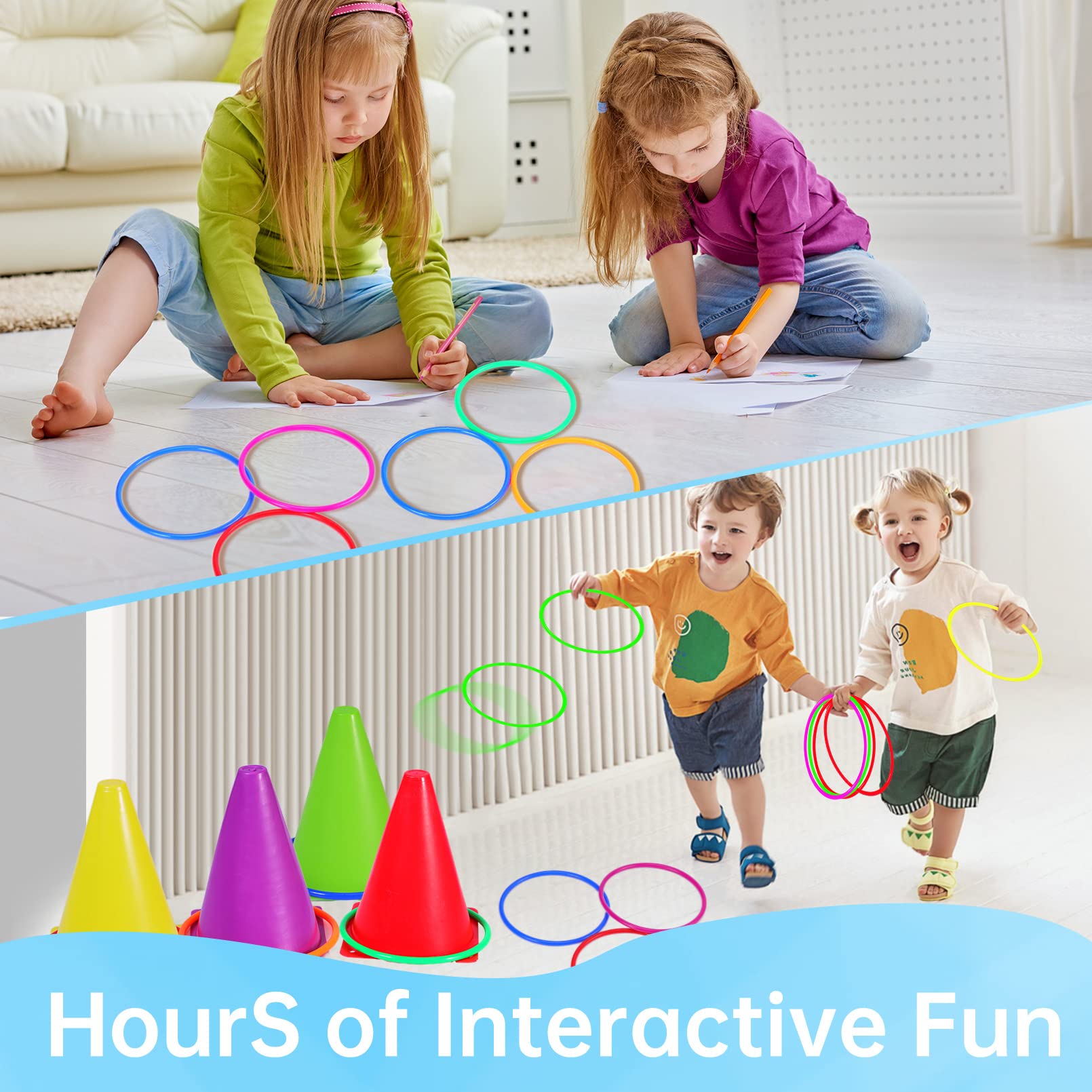 3 in 1 Carnival Games Set - 31PCS Outdoor Lawn Party Games Combo with Cones, Bean Bags & Ring Toss for Kids & Adults - Perfect for Backyard BBQs, Birthday Parties, Picnics & Family Gatherings