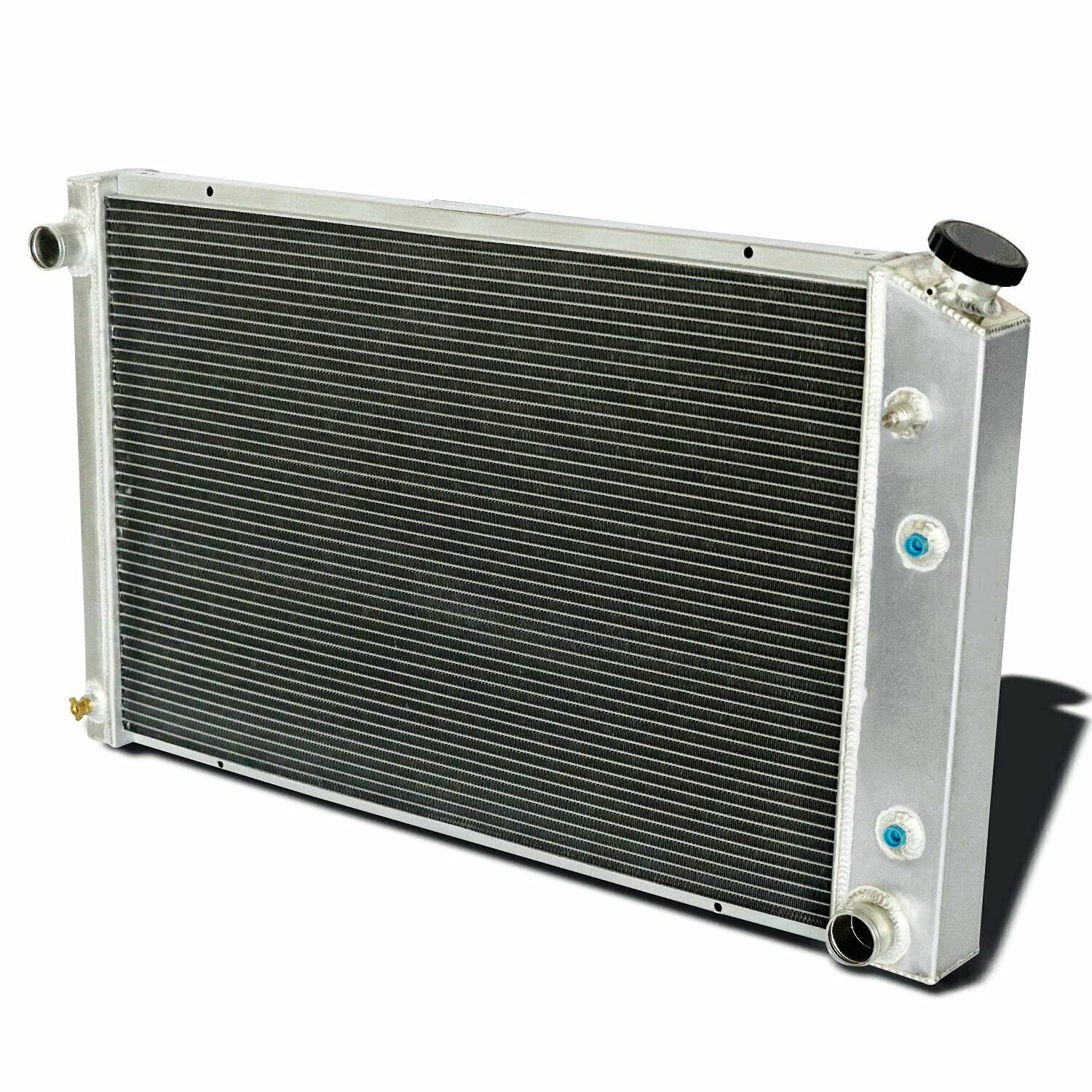 Full Aluminum Radiator with Fan & Shroud Kit for 1973-1987 Chevy C/K C10 C20 C30 C1500 C2500 Trucks - High-Performance Cooling System Upgrade for Off-Road & Towing