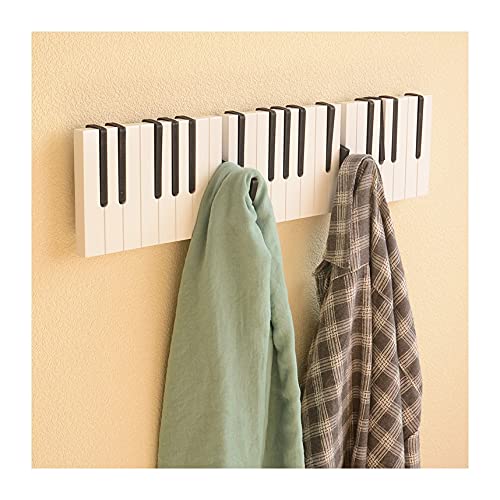 Modern Wall-Mounted Folding Coat Hook Rack - Space Saving Floating Hanger for Coats, Hats, Scarves & Keys (White, 7/9/16 Hooks) - Perfect for Entryway, Bedroom, Closet & Small Space Organization
