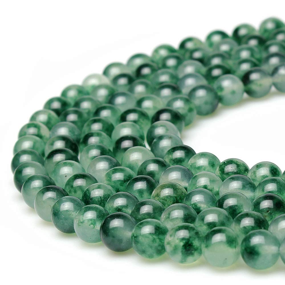 MJDCB 8mm Natural Purple Aventurine Round Loose Beads for DIY Jewelry Making - Necklace, Bracelet, Earrings (15