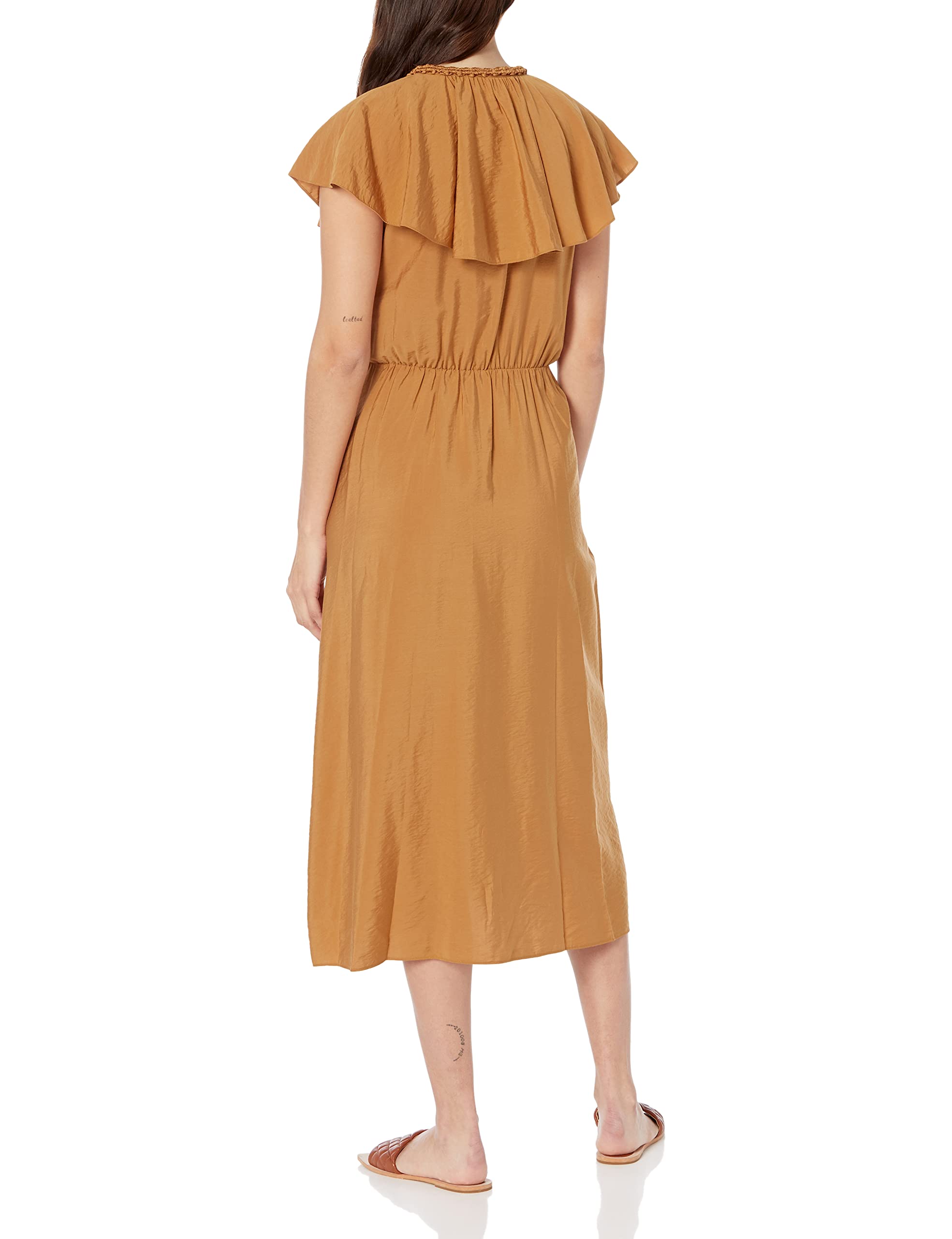 Vince Women's Braid Trim Flutter Sleeve Wrap Dress - Elegant Floral Print Summer Dress for Weddings, Parties & Date Nights