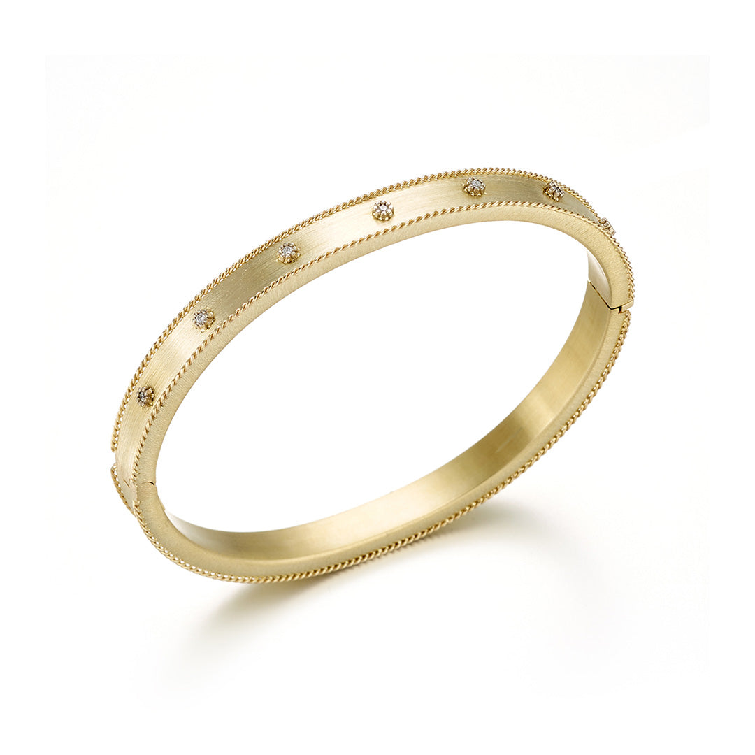 Exquisite Diamond Renaissance Bangle - Vintage Inspired Jewelry for Women - Perfect for Weddings, Parties & Special Occasions