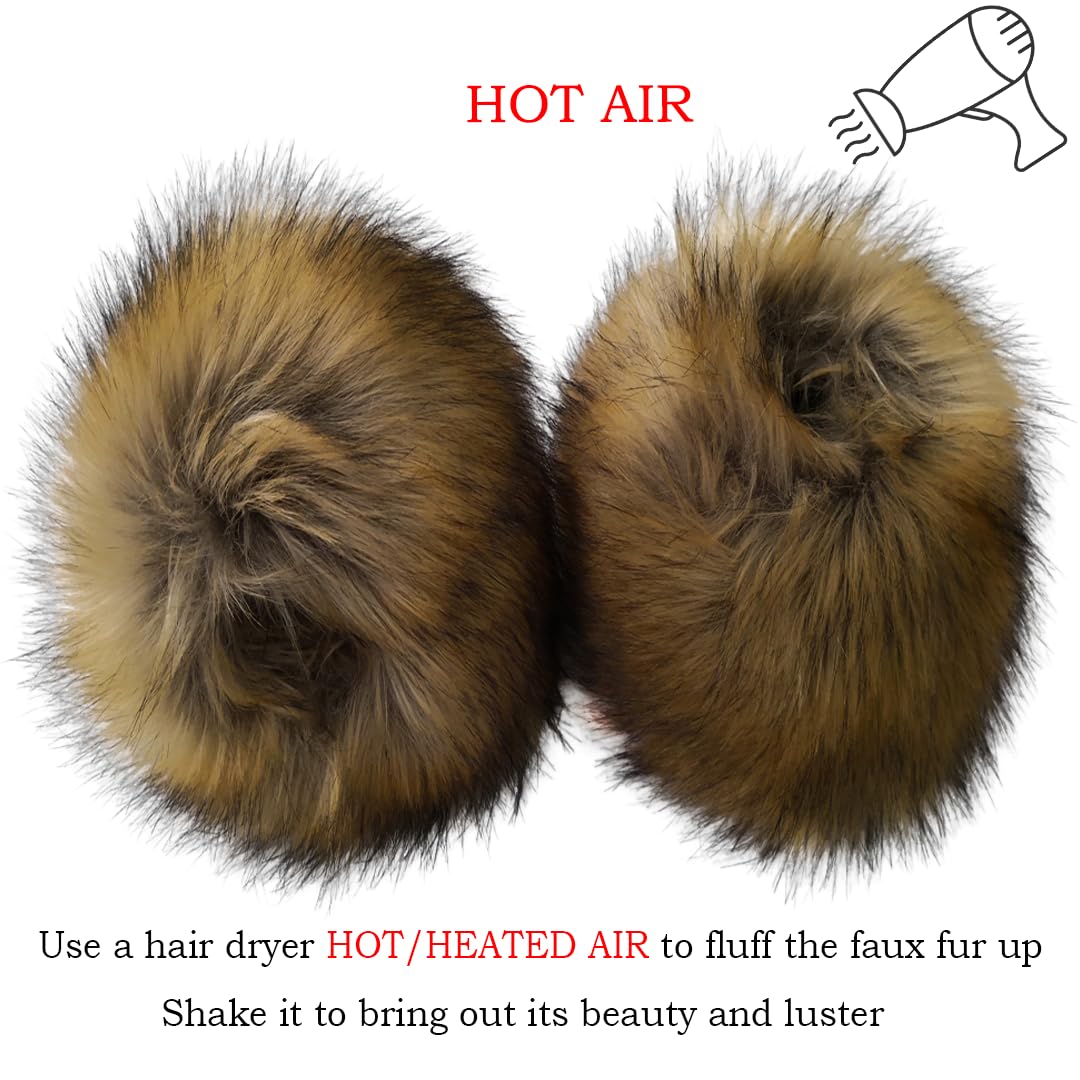 HOMEYEAH Faux Fur Arm & Leg Warmers - Soft Fuzzy Wrist & Ankle Cuffs for Women - Cozy Winter Accessories & Halloween Costume Decor - Perfect for Parties, Cosplay & Cold Weather Outfits