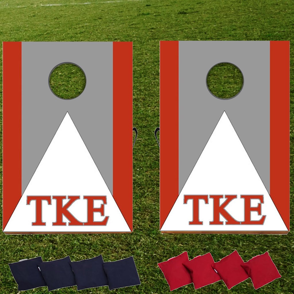 VictoryStore Tau Kappa Epsilon Fraternity Cornhole Game Set - Bean Bag Toss Outdoor Party Game for Backyard, Tailgating & College Events - Perfect for Greek Life, Picnics and BBQs