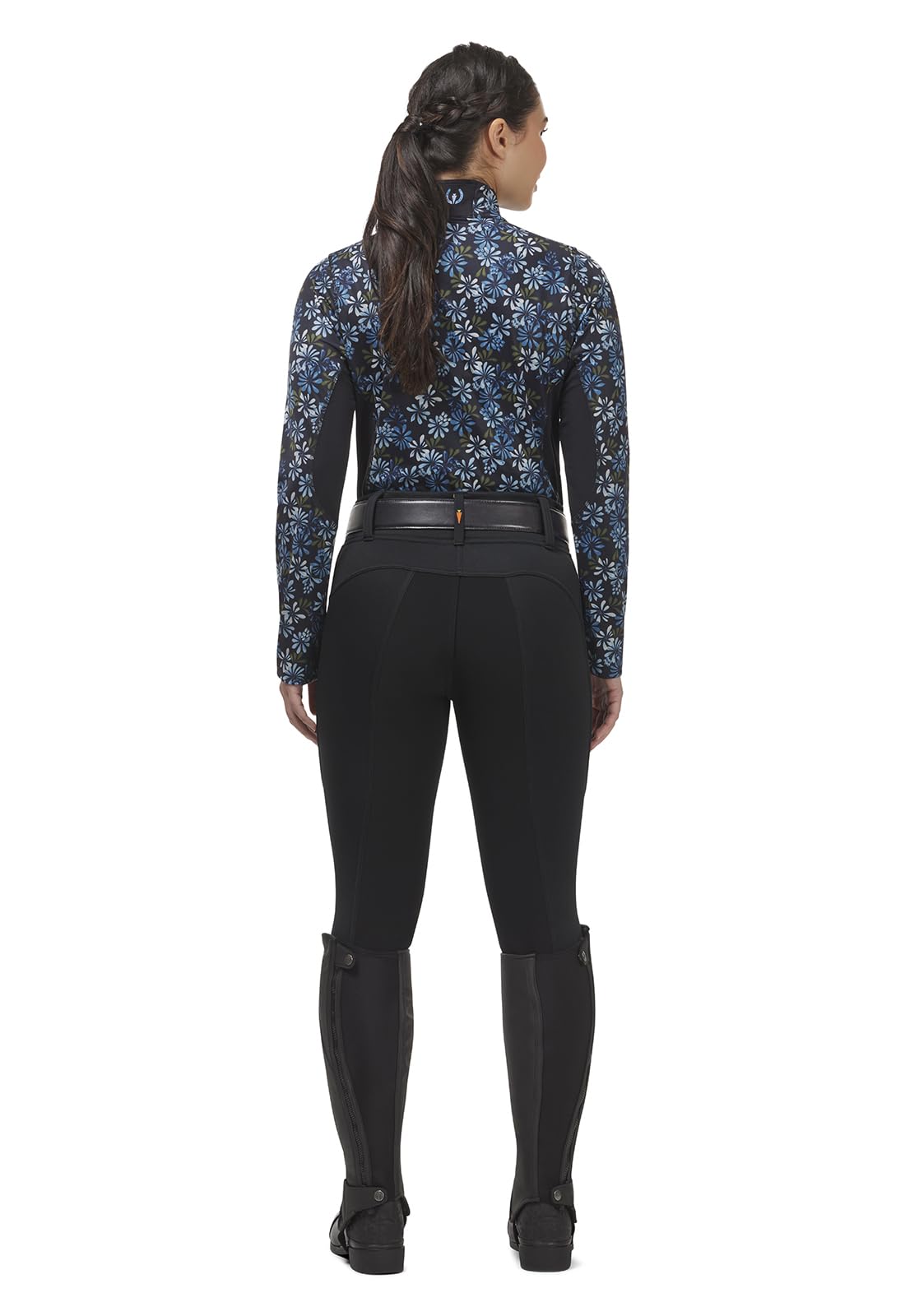 Kerrits Women's Sit Tight Wind Pro Full Seat Winter Horse Riding Tights - Warm Polartec Equestrian Breeches with Phone Pocket | Cold Weather Riding, Training & Competition
