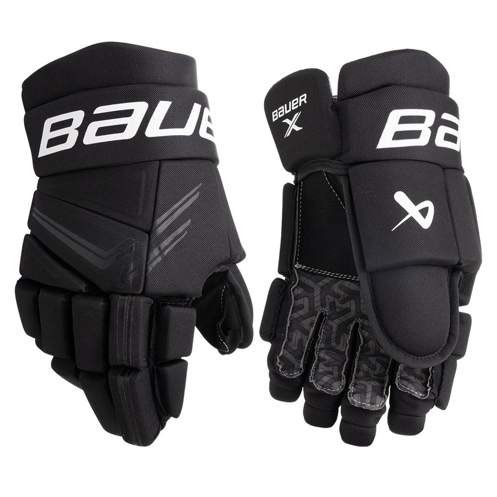 Bauer X 2024 Intermediate Ice Hockey Gloves - Protective Hockey Gear for Youth & Adult Players - Perfect for Games, Practices & Training Sessions