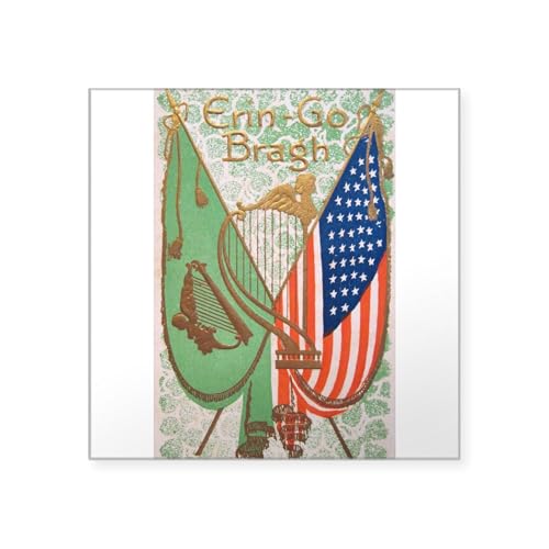 Clear - Irish American Flags Erin Go Bragh Sticker