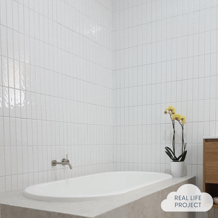 Premium Newport Gloss Mini Subway White Tile - 3x6 Inch Ceramic Wall Tile for Kitchen Backsplash, Bathroom & Shower - Easy to Clean, Waterproof & Durable Home Decor