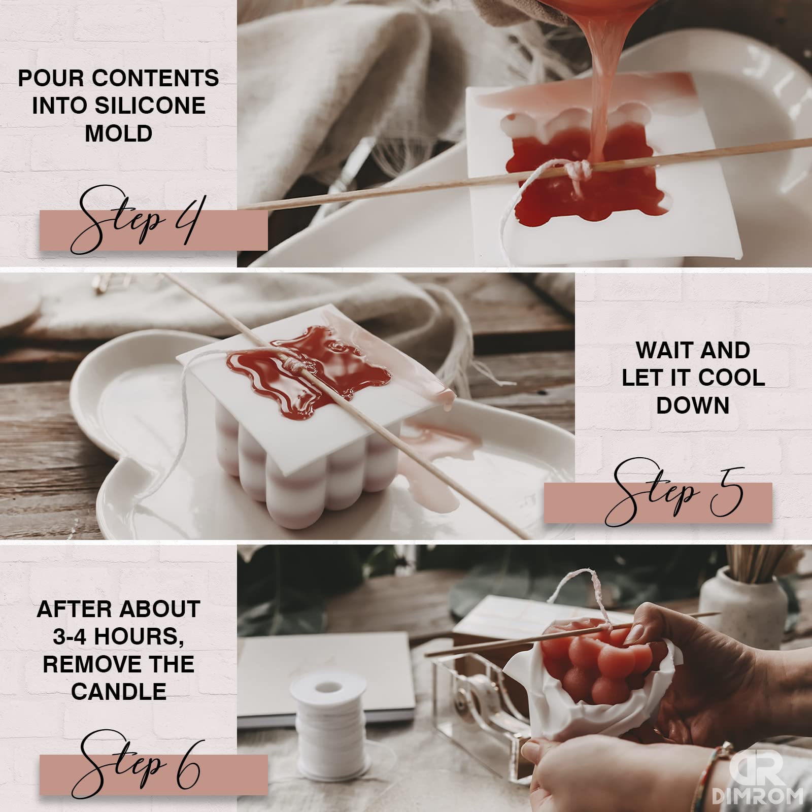 3D Silicone Bubble Candle Molds for DIY Candle Making - Reusable, Non-Stick Wax Molds for Handmade Candles - Perfect for Home Decor, Wedding Centerpieces, and Spa Relaxation Gifts