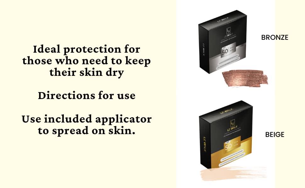 Compact Mineral Sunscreen SPF50 - UVA/UVB Protection, Non-Greasy, Photoprotective Powder (Beige) | Perfect for Daily Wear, Beach & Outdoor Activities
