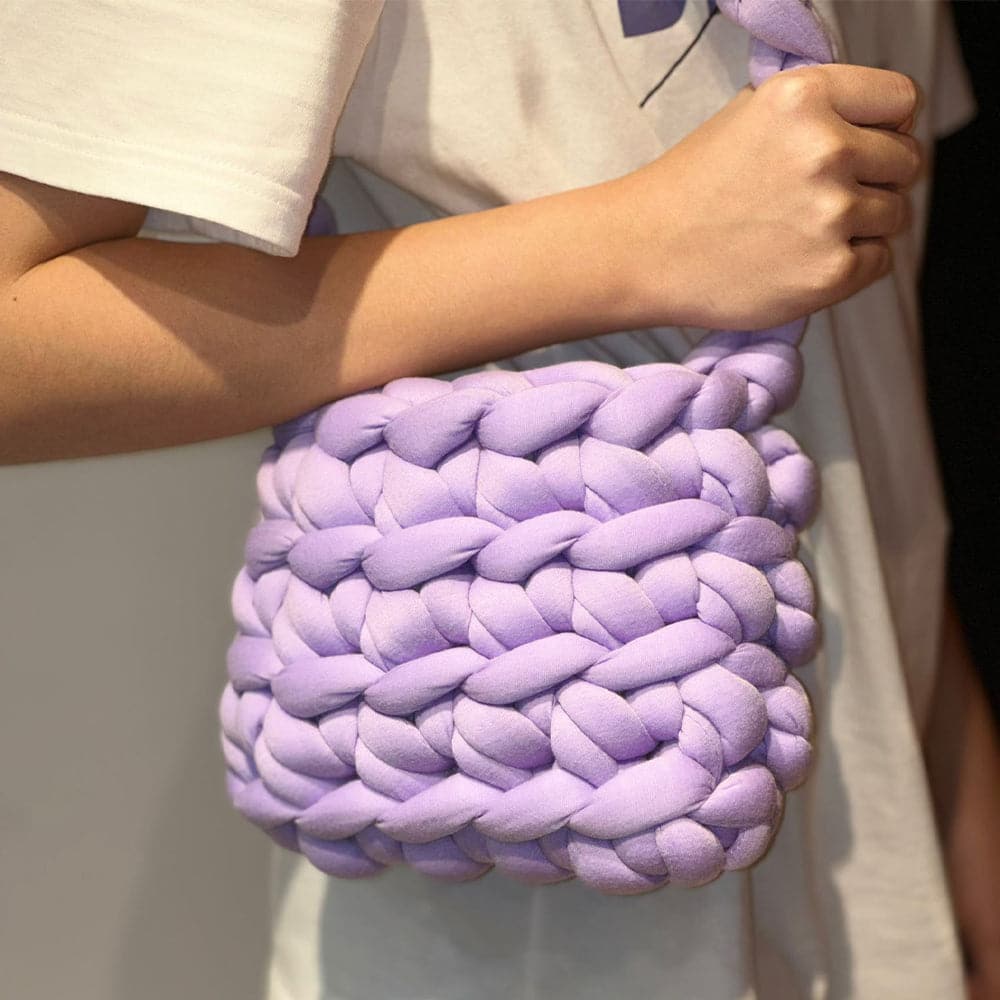 AG Collective Hand Woven Crossbody Bag - Wool Knit Shoulder Purse for Women - Perfect for Travel, Shopping & Everyday Use