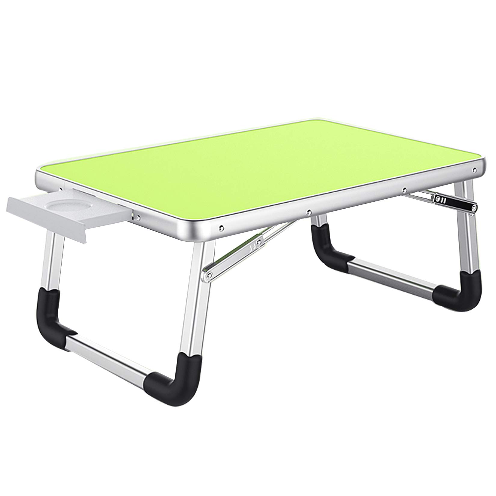 XLOO Foldable Laptop Bed Table with Cup Holder - Portable Lap Desk for Reading, Writing & Eating - Adjustable Notebook Stand for Bed, Couch, Sofa & Floor Use (Blue, 60x40x26cm) - Perfect for Home Office, Dorm Room & Coffee Break