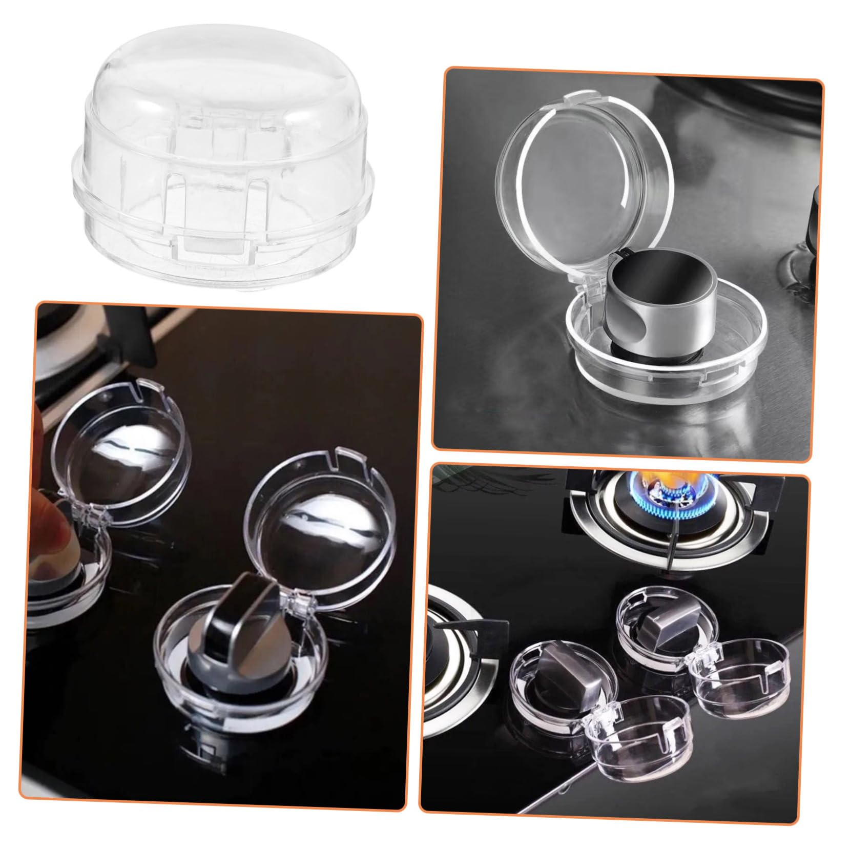 OSALADI 60-Piece Child Safety Stove Knob Covers - Heat-Resistant Plastic Gas Cooktop Switch Protectors for Toddler Proofing - Perfect for Baby Proofing Kitchens & Preventing Accidental Stove Ignition
