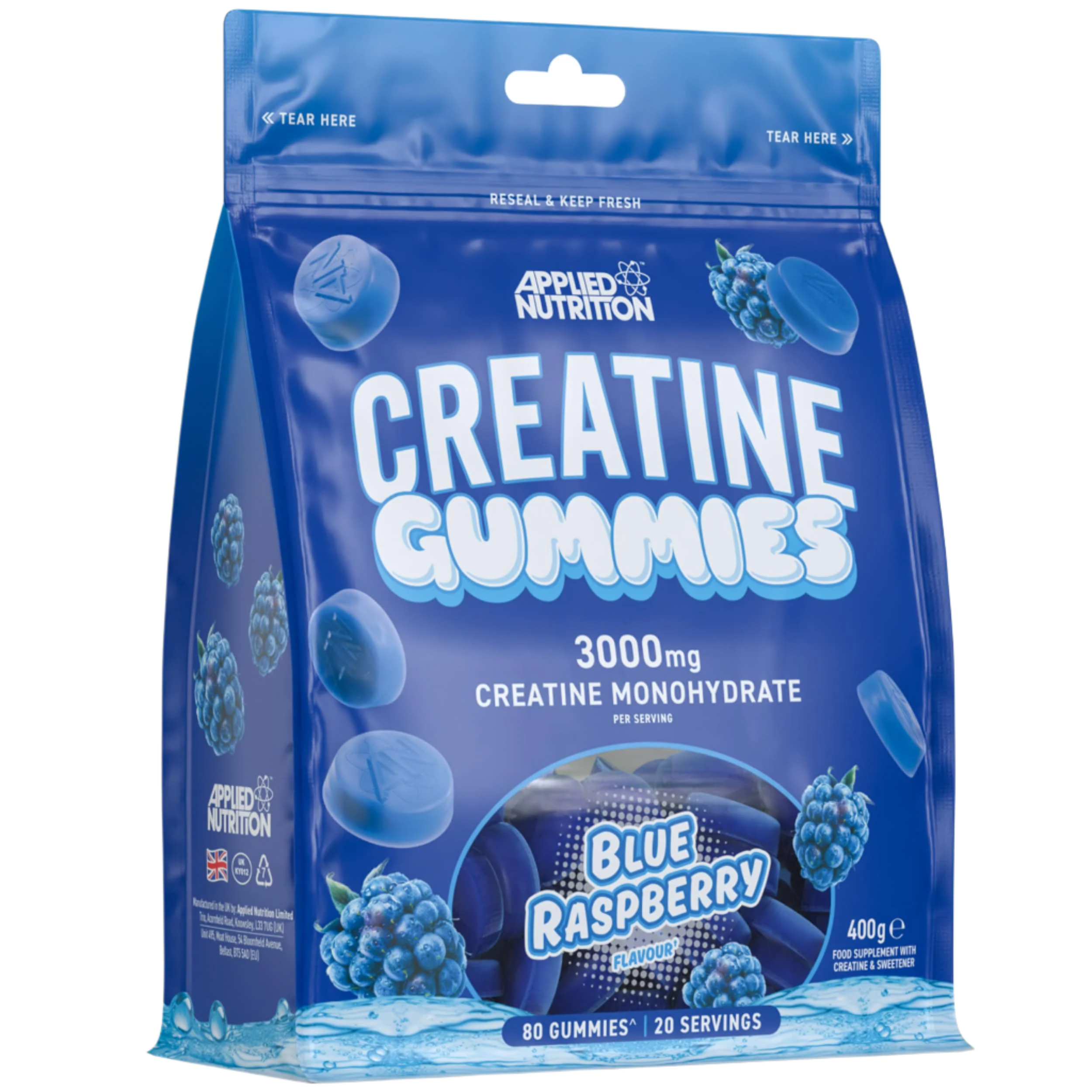 Applied Nutrition 80 Creatine Gummies for Muscle Growth & Recovery - Delicious Chewable Supplement for Athletes & Fitness Enthusiasts | Pre-Workout & Post-Workout Support