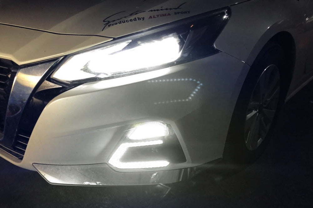 Clear Lens Turn Signal Lamp Replacement - White LED DRL & Amber Blinker Compatible with 2019-2022 Nissan Altima - Upgrade Your Car's Style & Visibility for Daytime & Night Driving