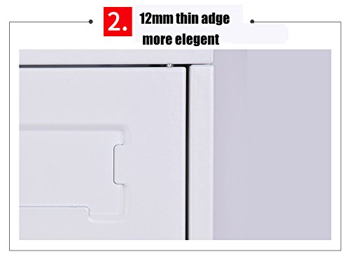 Lockable Small Office File Cabinet with Adjustable Shelf - White Document Storage Cabinet for Home & Office Organization - Perfect for Files, Folders, and Office Supplies Storage