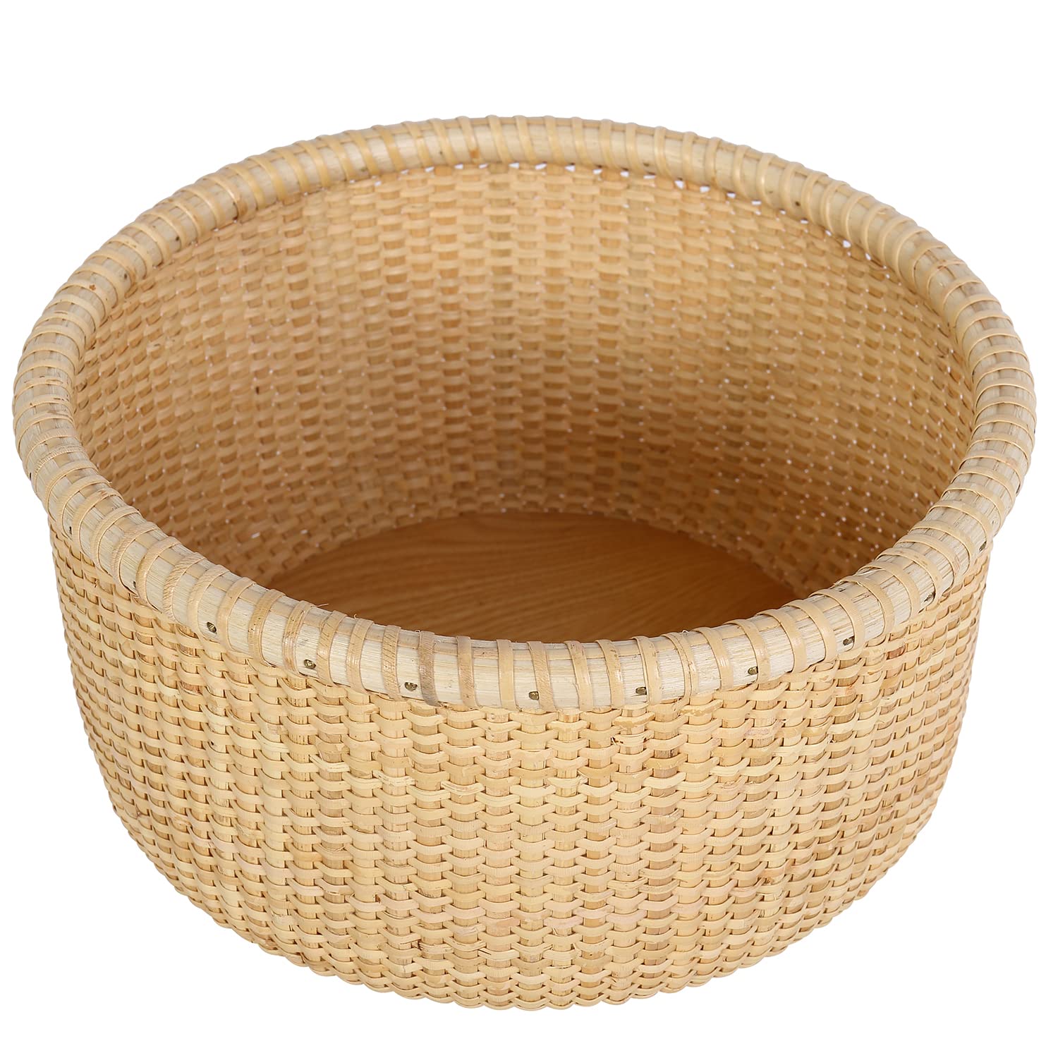 Handwoven Rattan Storage Basket - Nantucket Style Tea & Fruit Basket, Woven Desktop Organizer for Home Decor | Perfect for Kitchen, Living Room & Office Organization