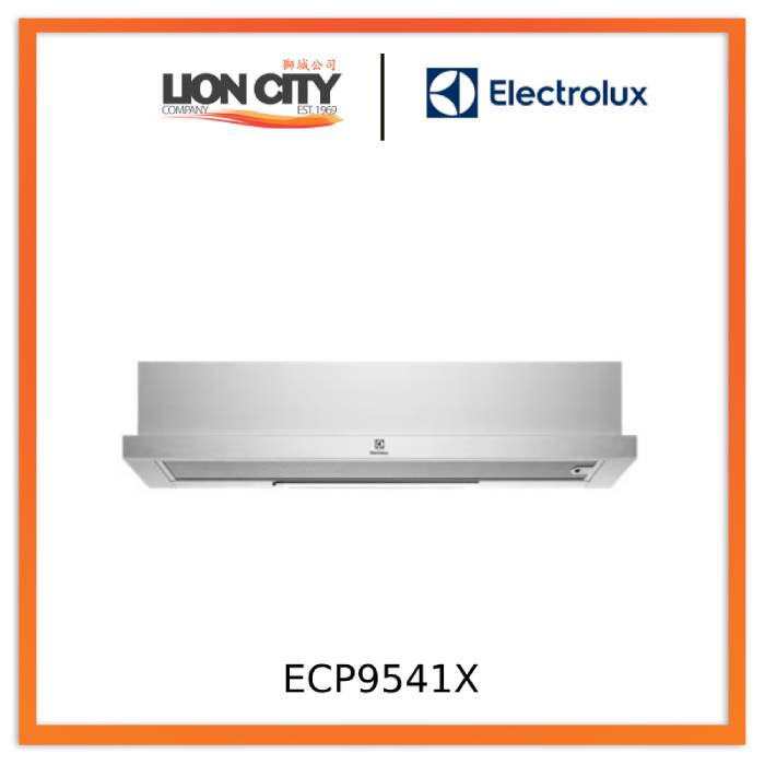 Electrolux ECP9541X 90cm UltimateTaste 300 Pull Out Extractor Hood - Powerful Kitchen Ventilation for Smoke & Odor Removal - Perfect for Modern Home Cooking