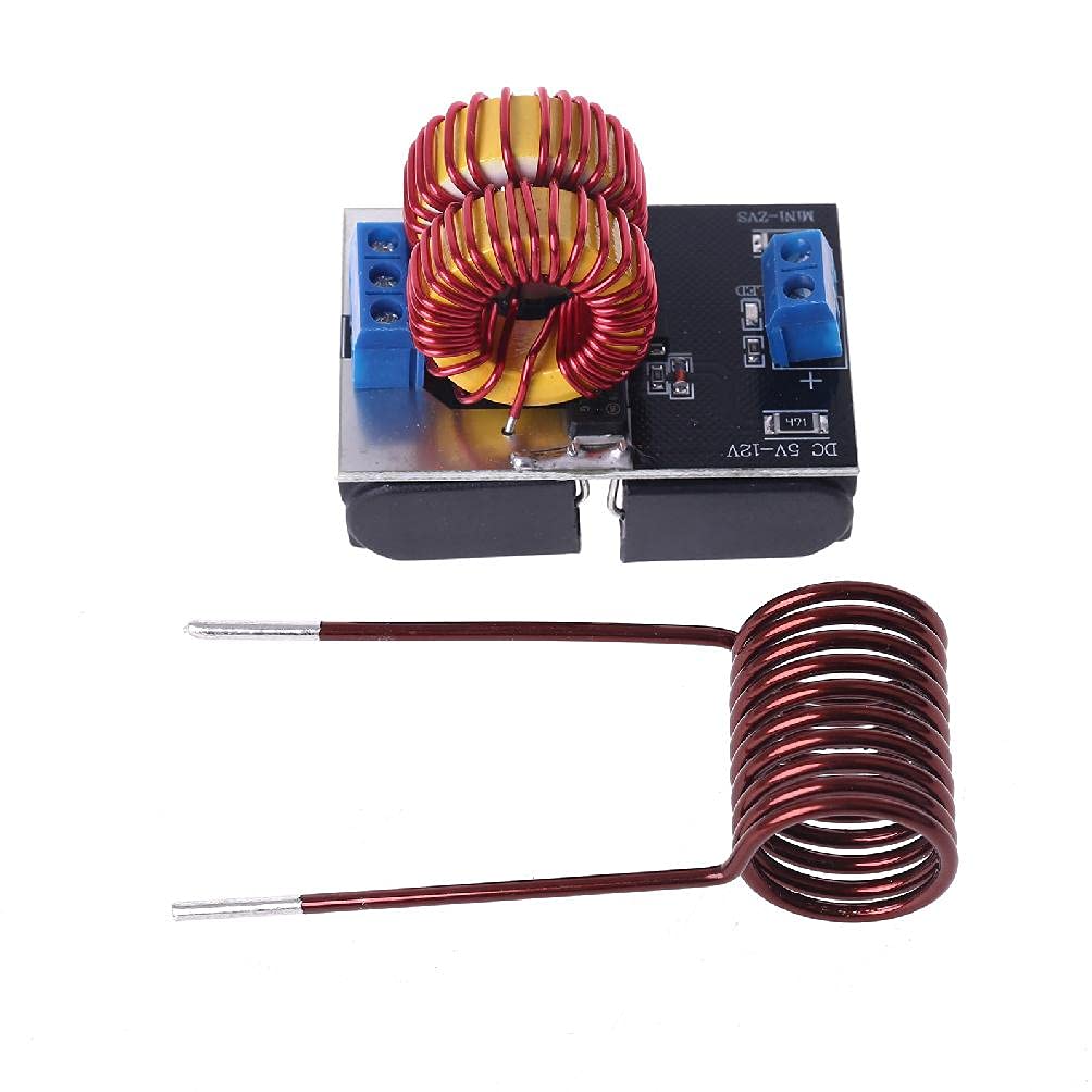 120W Mini ZVS Induction Heating Board - 5V~12V Flyback Driver with Heating Coil | DIY Induction Heater Module for Battery Protection & Electronics Repair | Perfect for Jewelry Making, Metal Heating, and Small Electronic Projects