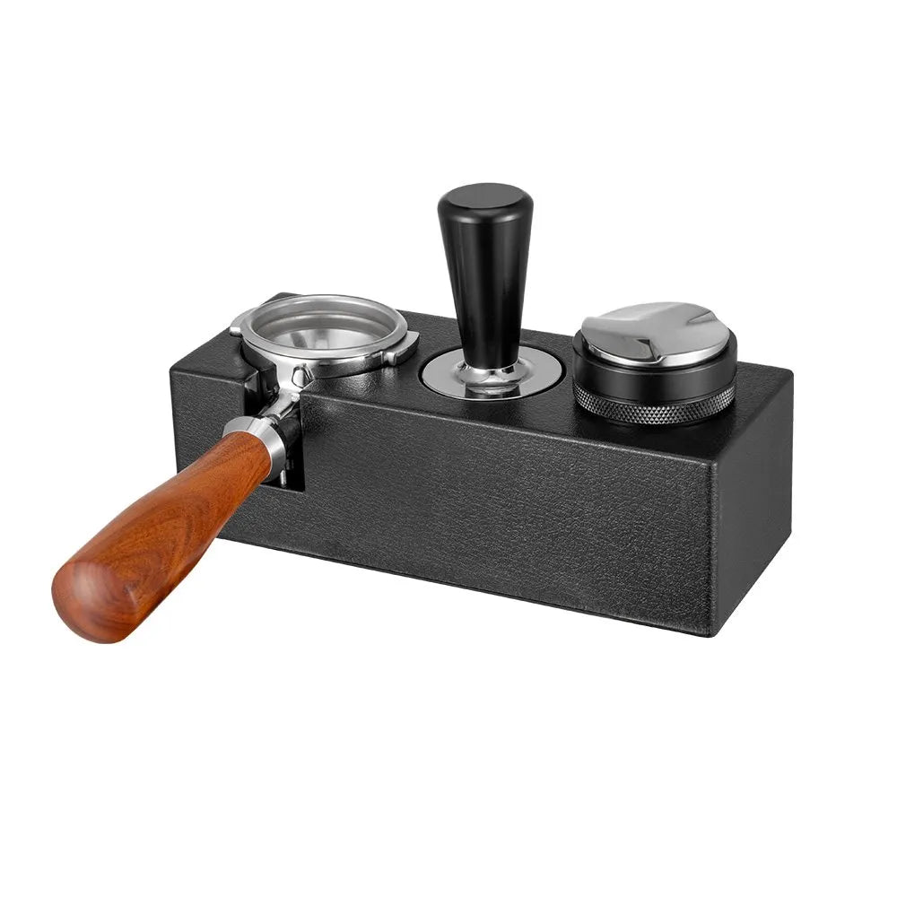 I.XXI Coffee Station Tool Holder for 53mm & 58mm Portafilters - Black | Barista Accessory for Espresso Machine Organization & Kitchen Counter Storage