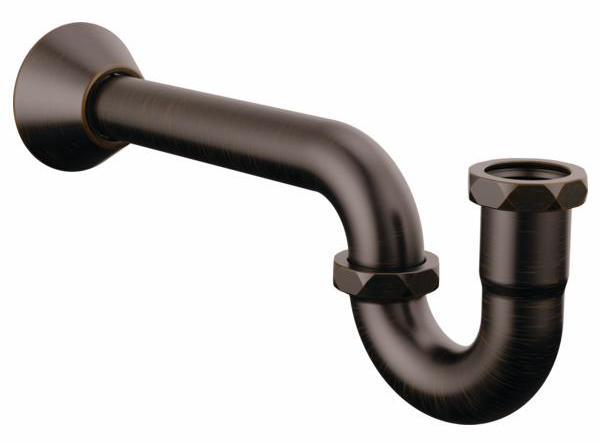 20 Gauge P-Trap with Flange in Venetian Bronze - BT031141 RB by Brizo | Durable Bathroom Sink Drain Pipe for Easy Installation & Leak Prevention