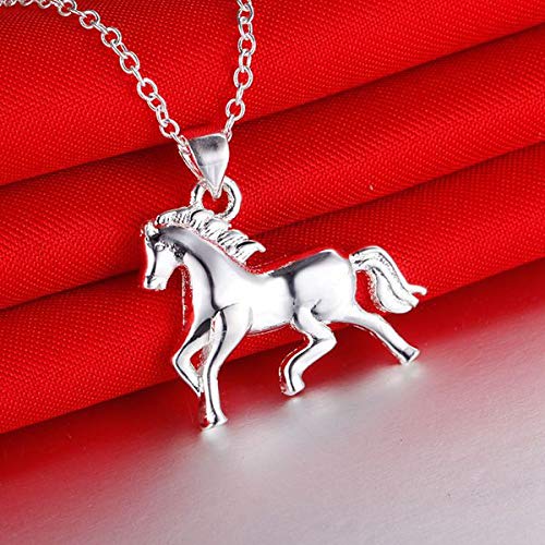 Lucky Running Horse Pendant Necklace & Stud Earrings Jewelry Set for Women - Cute Animal Jewelry for Wedding, Party, Birthday Gift - Perfect for Casual Wear, Date Night & Special Occasions