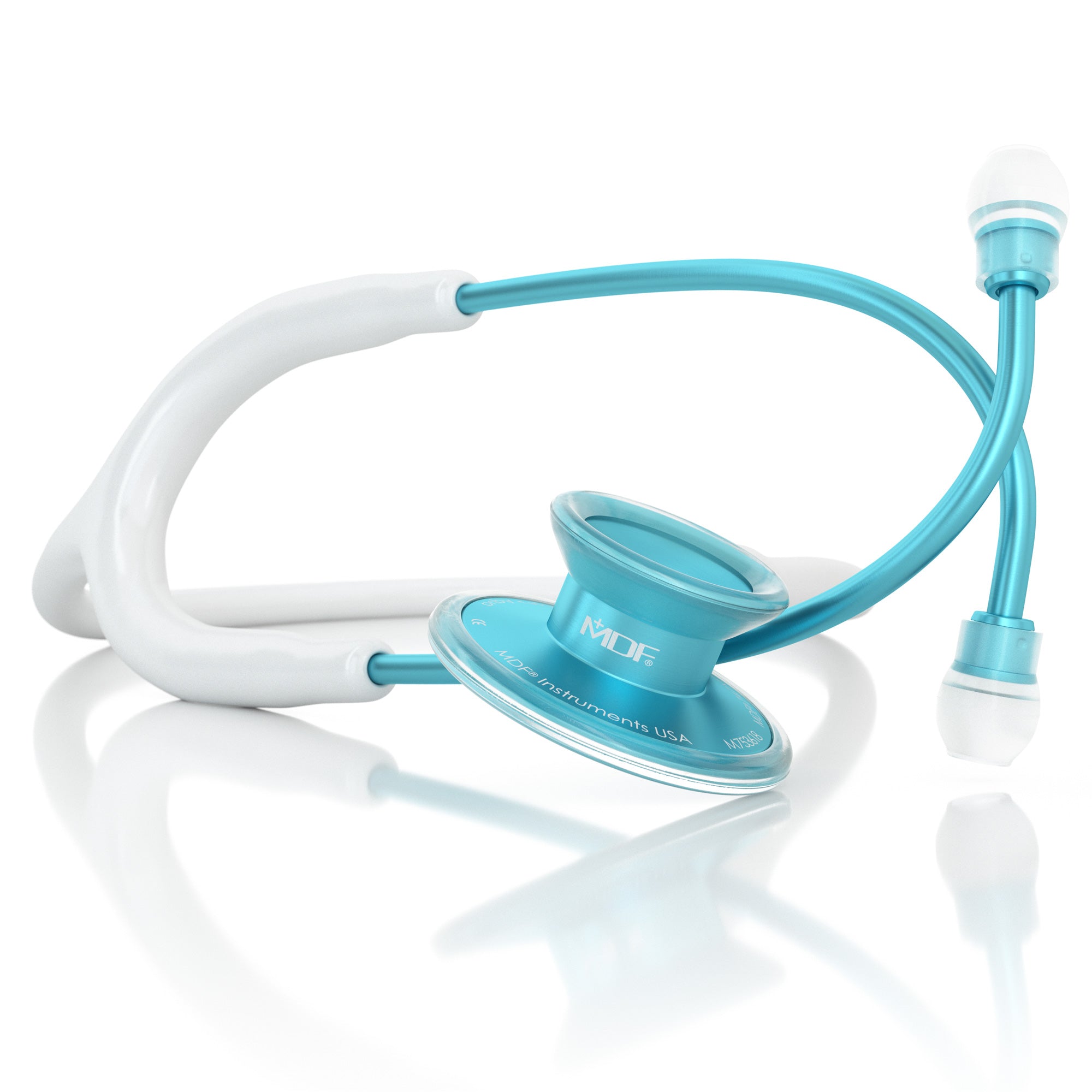 Acoustica® Professional Stethoscope - White & Aqua Color | Ideal for Doctors, Nurses & Medical Students | Perfect for Clinical Use & Health Assessments