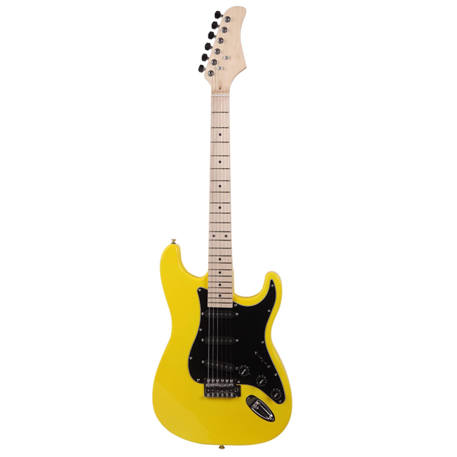 Trlec Electric Guitar with Black Pickguard - Professional Yellow Solid Body Guitar for Beginners & Intermediate Players | Perfect for Rock, Blues & Live Performances
