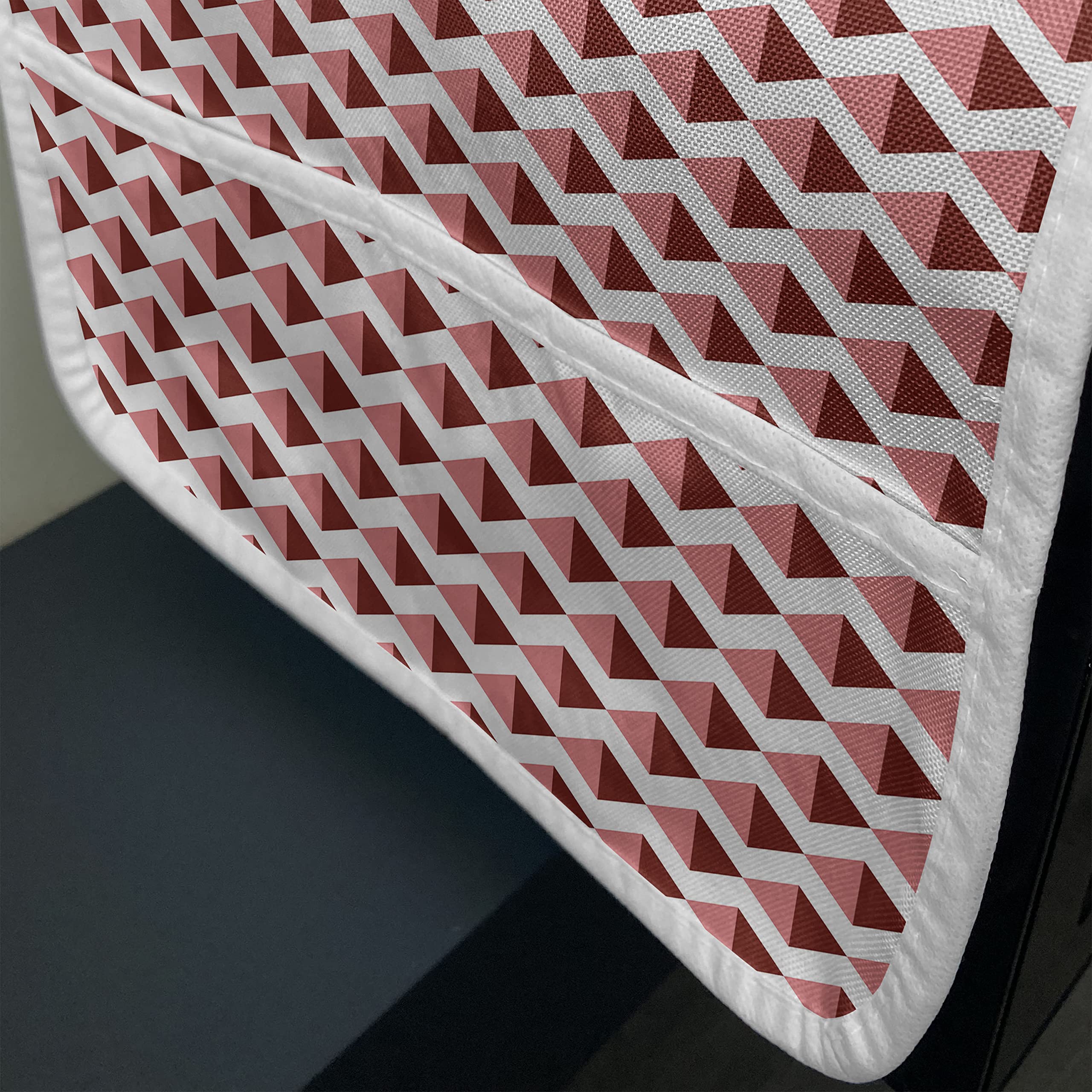 Ambesonne Geometric Microwave Cover - Pink Rhombus Abstract Design, Waterproof Kitchen Organizer with Pockets, 36