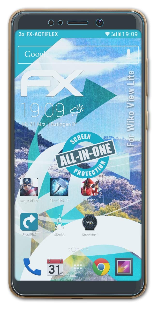 Ultra Clear Flexible Screen Protector for Wiko View Lite - 3-Pack HD Anti-Scratch Film - Perfect for Work, Travel & Everyday Protection